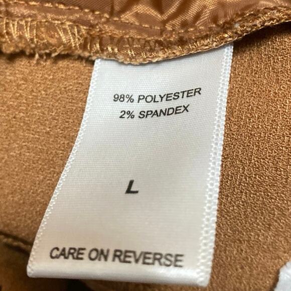 7th Avenue Women's Brown Pleated High Waisted Wide Leg Trousers Dress Pants Sz L - Picture 5 of 5